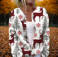 Digital printed cardigan hoodie jacket