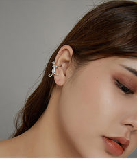 925 Silver Cute Kitten Ear Clip Single