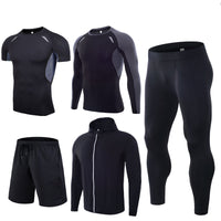 Five-piece quick-drying sports fitness suit