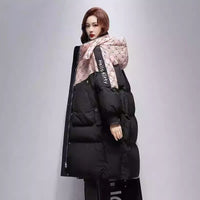 Mid-length Quilted Parka Fashionable Warm Hooded Women's Coat