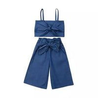 Girl's blouse with denim