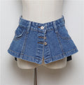 Fashionable All-match Denim Girdle With Women's Decoration