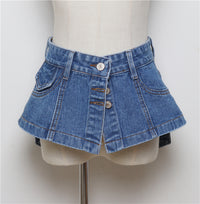 Fashionable All-match Denim Girdle With Women's Decoration