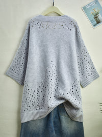 Women's Hollow Knitted Loose Pullover Sweater
