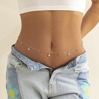 Women's Fashion Round Beads Chain Double-layer Waist Chain