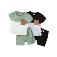 Children's Short-sleeved Shorts Stitching Suit