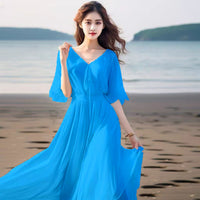 Chiffon New Style Waist Cinching Flattering Maxi Skirt