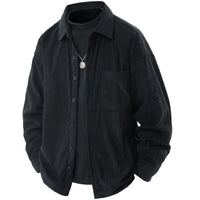 Shirt Collar Fake Two-piece Coat Men
