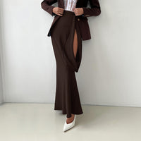 Designer-style Asymmetrical High-waisted Slim-fit Sexy Skirt Fishtail Skirt