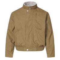 Retro Barn-style Stand Collar Work Jacket For Men And Women