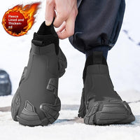 High-top Fleece Warm And Fashionable Fur-lined Slip-on Lazy Shoes
