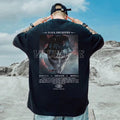 Polyester Printed Short Sleeve Men's Plus Size