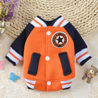 Dog baseball uniform cotton sweater