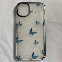 Compatible With Blue Butterfly Transparent Phone Case