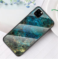 Marbled glass phone case