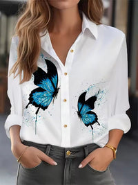 Fashionable Casual Long-sleeve Womens Blouse Versatile And Loose-fitting