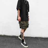Men's Washed Military Green Work Shorts