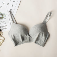 Wireless Bra Sports Yoga Small Chest Push Up Adjustable Solid Color One-piece Bra