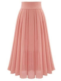 Solid Color High Waist Skirt For Women