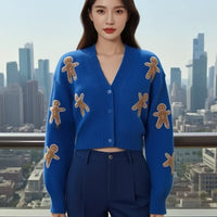 Short Coat Knitted Cardigan Women's Sweater