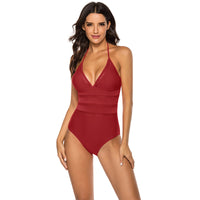 Mesh detail sling one-piece swimsuit