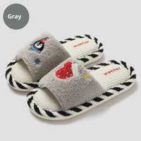 Breathable Sweat-absorbent Home Indoor Cotton Wear-resistant Fluffy Slippers Wholesale
