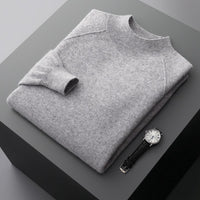Half Turtleneck Cashmere Knitted Raglan Sleeve Sweater