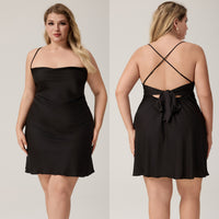 Plus-size Minimalist Sexy Short Nightgown For Womens Loungewear