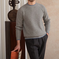 Autumn And Winter Warm 100 Wool Slim Fit Pullover Round Neck Knitted Sweater