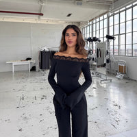 Sexy Off-shoulder Fitted Top For Women