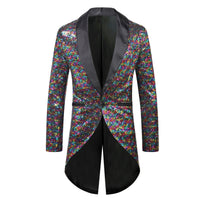 Fashion Sequin Suit AliExpress Foreign Trade Purchasing Men's Single-button Suit Tailcoat