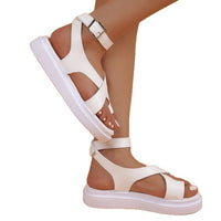Women's Thick-soled Casual Roman-style Outer Lace Loop-foot Buckle Sandals