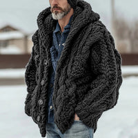 3D Digital Print Cardigan Jacket With Hood And Zipper