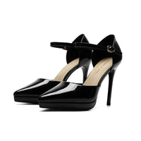 Pointed-toe Waterproof Platform Hollow 10 5cm Women's High Heels