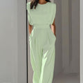 Summer Solid Color Tight Fitting Jumpsuit