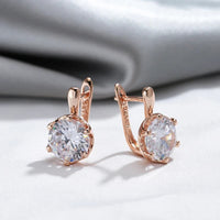 Simple Trendy Gold-plated All-match Round Women's Earrings