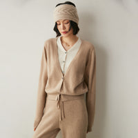 Women's Fake Two-piece V-neck Sweater
