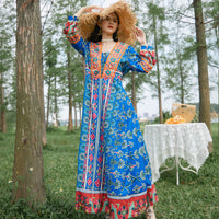 Same-style Bohemian Ethnic Dress For Beach And Travel