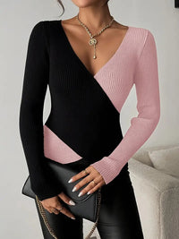 Women's Mixed Color Stripe Knitwear