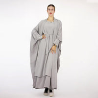 Ethnic Style Solid Color Two Piece Dress