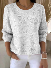 American-style Crewneck Long-sleeve Sweater For Women