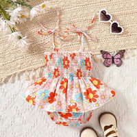 Floral Multicolor Sling Triangle Rompers