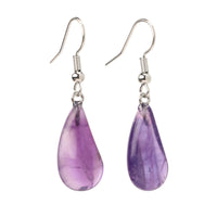 New Flat Teardrop Semi-precious Earrings For Women