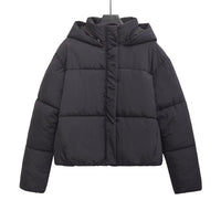 Women's Fashionable, Slim-Fit Warm Cotton Hooded Coat