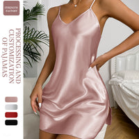 Women's Casual Sling Solid Color Nightdress