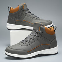 Men's Solid Color High Top Anti Slip Lace Up Boots