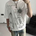 Fuzzy Printed 250g Heavy Short-sleeved T-shirt
