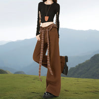 High-street Draping Tummy-control Comfortable Fashionable Versatile Jeans