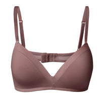 Push Up Comfort Pure Color Mesh Backless Bra