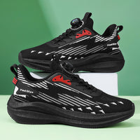 Rotating Buckle Fly-kit Mesh Casual Sports Running Men's Shoes